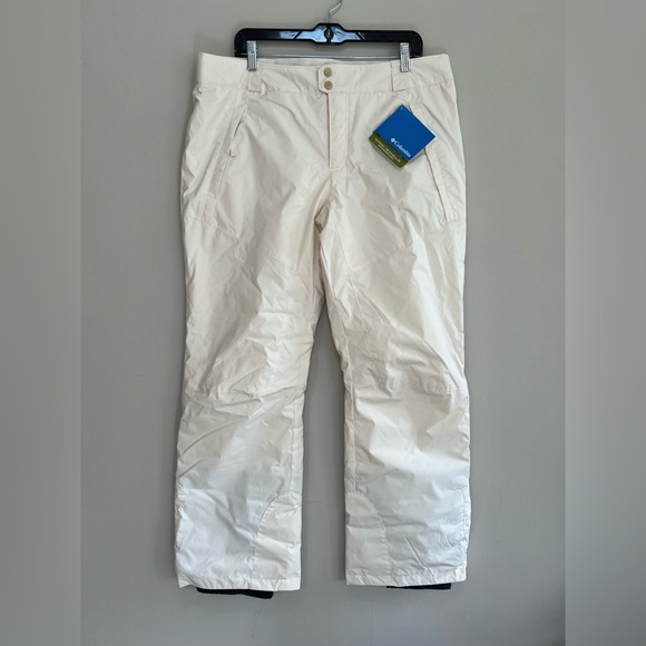 NWT Columbia Moonlight Mover II Omni Shield Ski/Snow Pants in Off White L
